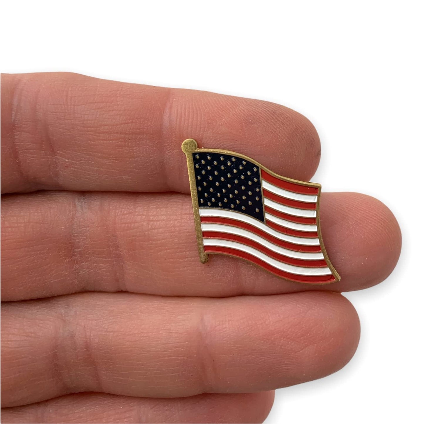 Made in USA American Flag Lapel Pin by StockPins- Jewelry quality perfect for the lapel of your suit as worn by the President and Congress with hand-applied red, white and blue enamel