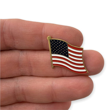 Made in USA American Flag Lapel Pin by StockPins- Jewelry quality perfect for the lapel of your suit as worn by the President and Congress with hand-applied red, white and blue enamel