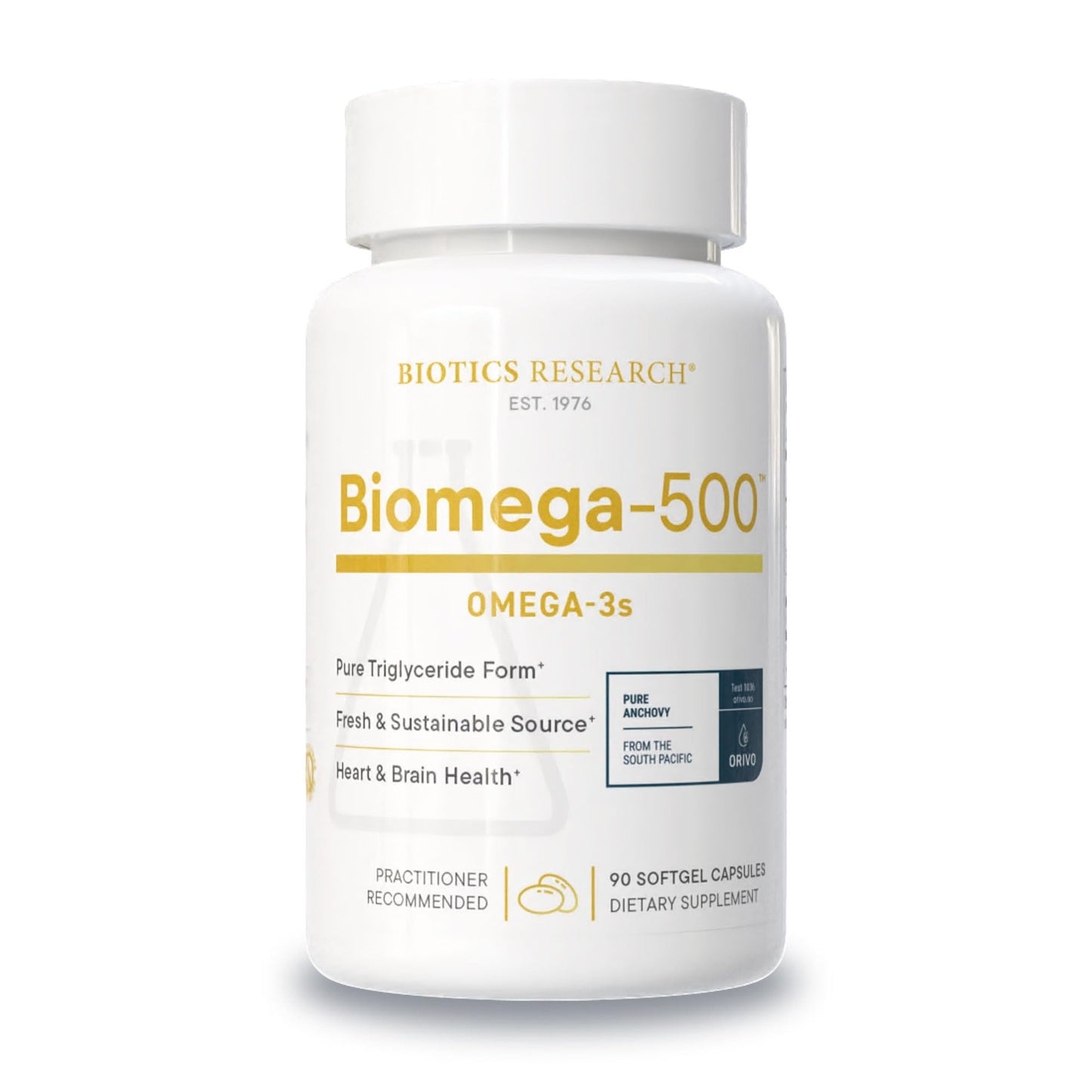 Biotics Research Biomega 500 Omega 3 Fish Oil Supplement, Highly Concentrated Fish Oil with EPA/DHA, Omega 3 Fatty acids, Supports Immune and Cardiovascular 90 Softgel Capsules