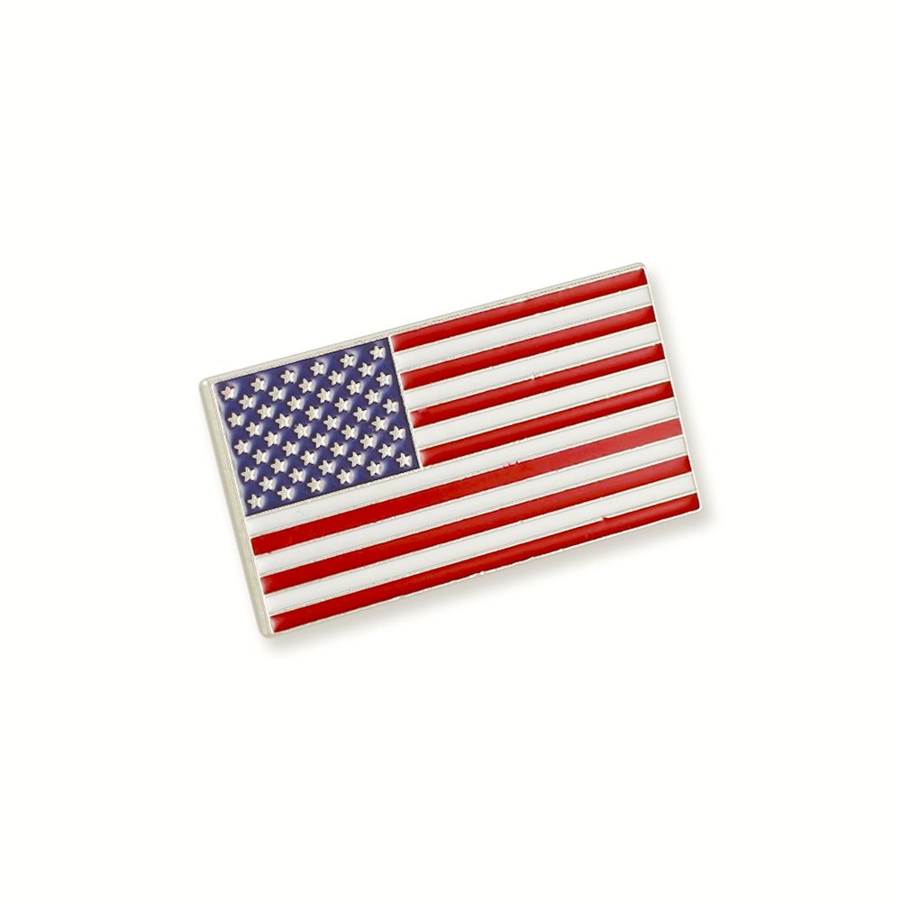 Authentic Official American Flag Enamel Lapel Pin Proudly Made In USA Gold Lapel Pin