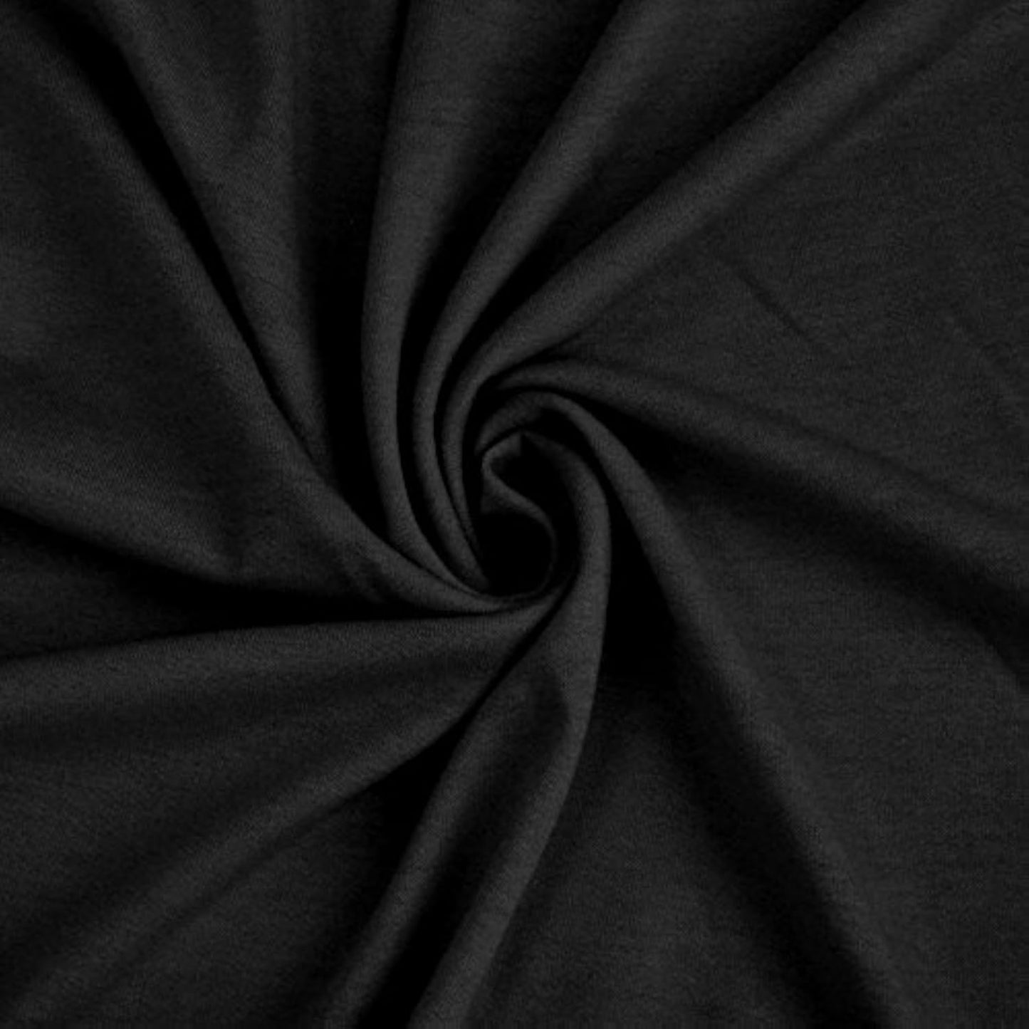 FabricLA French Terry Knit Fabric - 100% Cotton French Fabric by The Yard - Made in USA - Black, 2 Yards