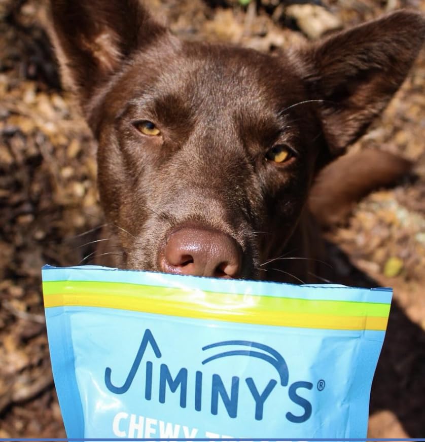 Jiminy's Chewy Training Treats for Dogs, Low Calorie, Hypoallergenic Insect Protein, Made in USA