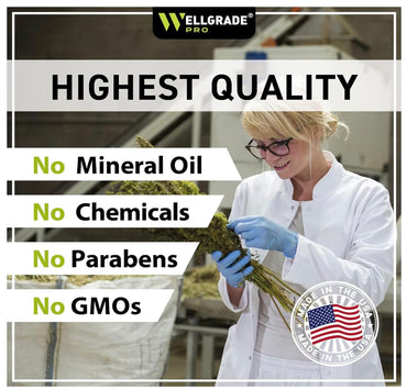 WELLGRADE PRO Hemp Cream - Made in USA - Natural Hemp Extract Cream - for Knees, Joints and Lower Back - Hemp Oil Extract Cream with Arnica, MSM & Menthol, 4 Fl Oz (1)