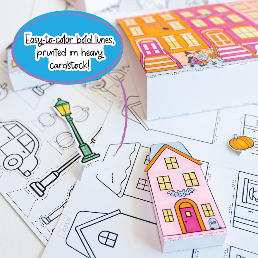 A Brighter Year Color-Your-Own Halloween Village