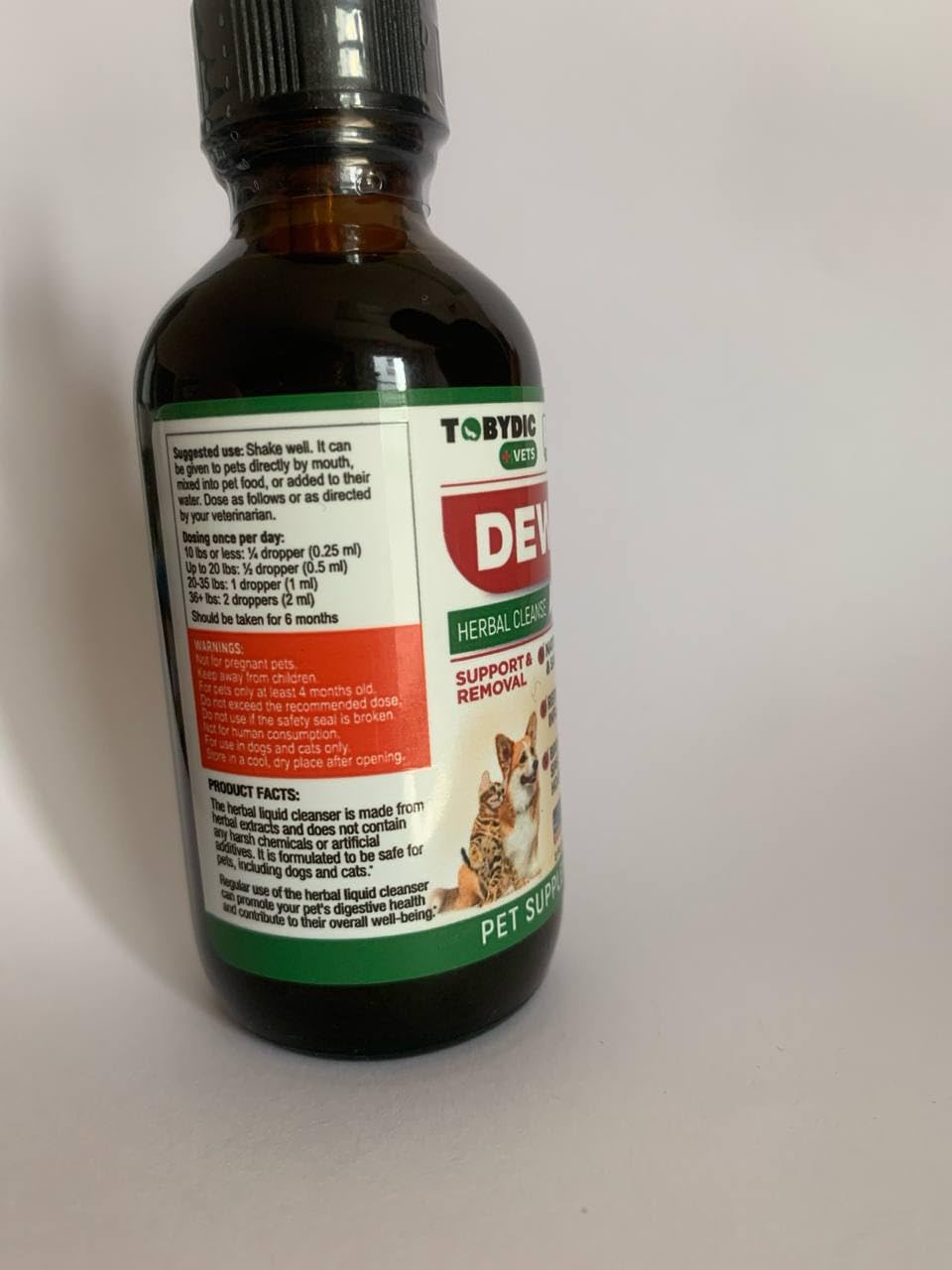 Tobydic Cats & Dogs Natural Broad Spectrum Intestinal Defense & Digestive Liquid Herbal Support - Promotes Gut Health - Supplement Drops Made in USA