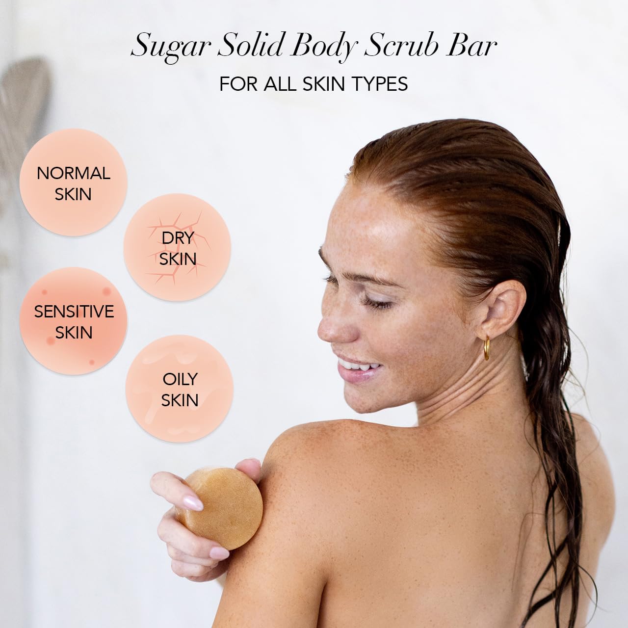 Kitsch Exfoliating Sugar Body Scrub Bar - For Smooth, Hydrated & Glowing Skin | Sugar Soap for Men & Women | All Natural and Vegan - Made in USA - 4 oz