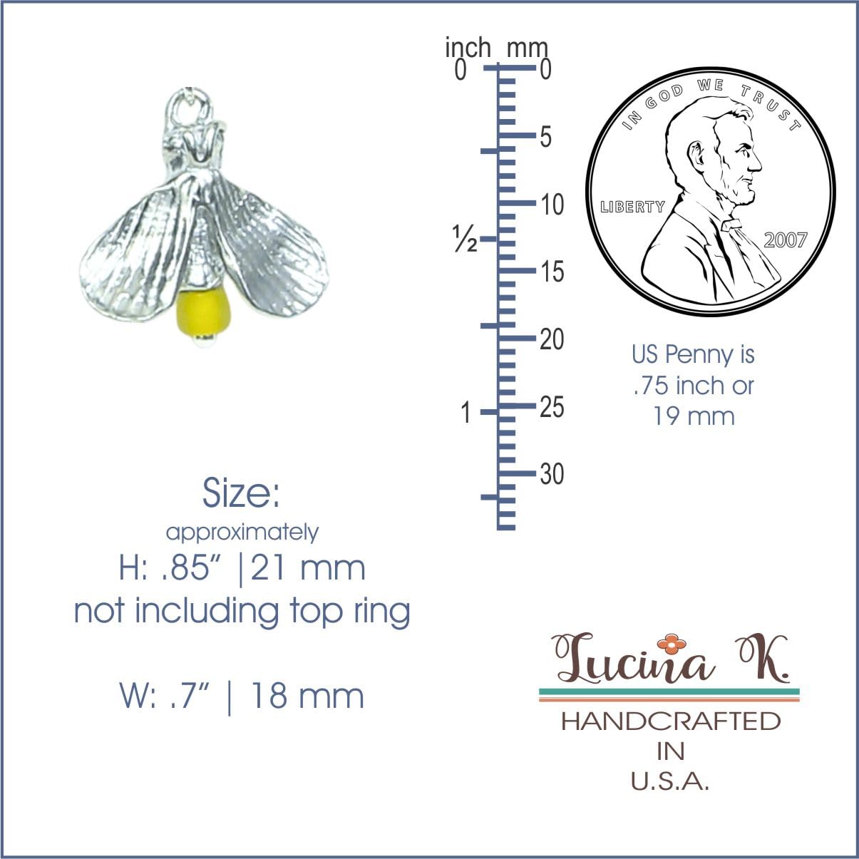 Pewter Firefly Lightning Bug Earrings - Gift Packaged with Chase your Dreams Story Card - Graduation, Wedding, and Shower Gift- Made in USA