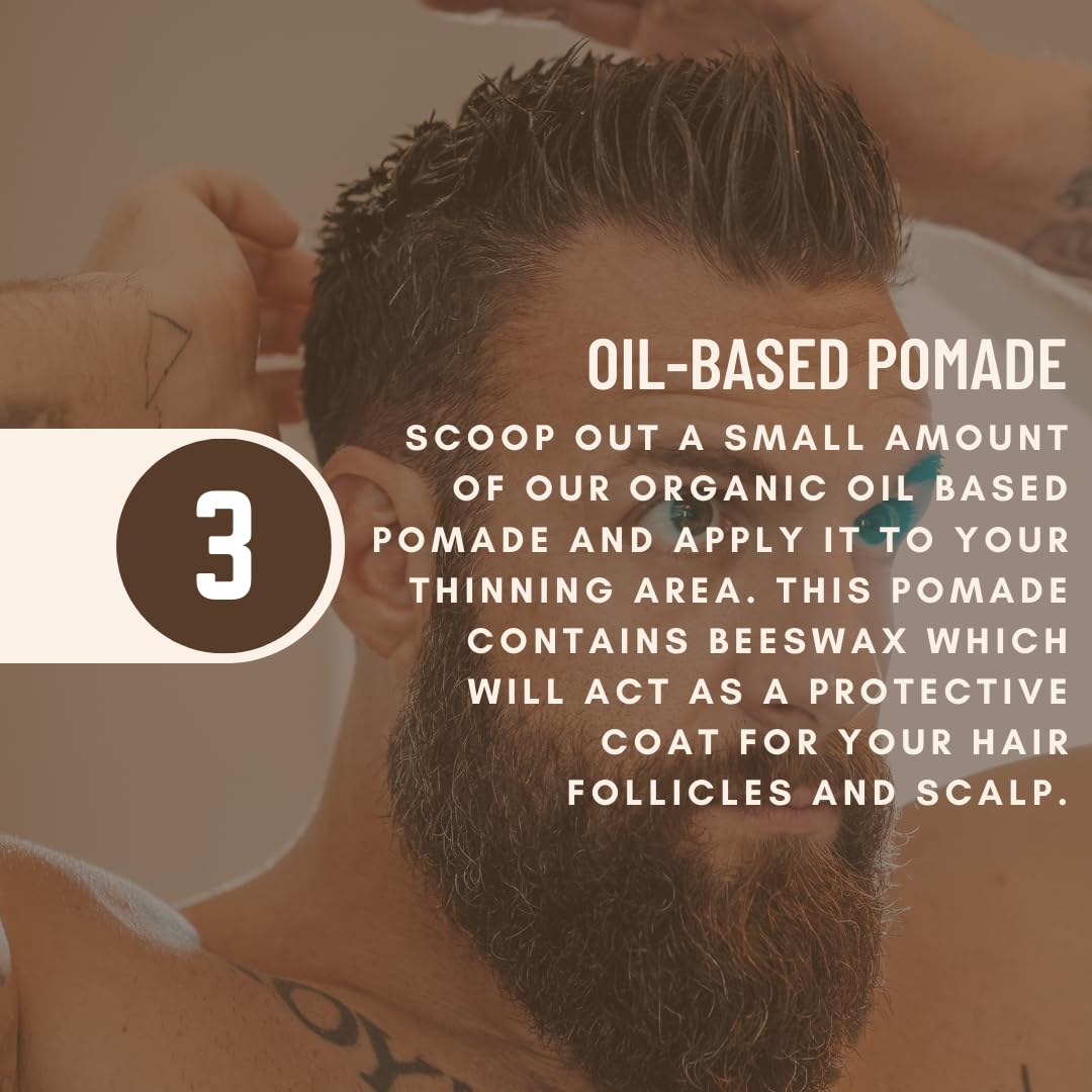 Johnny Slicks Hair and Beard Grooming Kit | Organic Pomade, Beard Oil, Beard Wash | USA Made, Veteran Owned (Anti-Itch, Anti-Dandruff, Promotes Growth), Original Scent