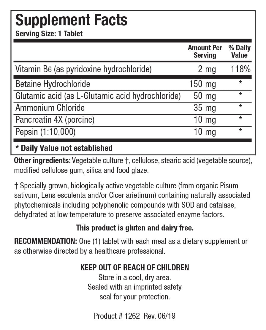 Biotics Research Hydro-Zyme Digestive Support, Contains Betaine Hydrochloride, Supports Healthy Gastric pH 90 Tablets
