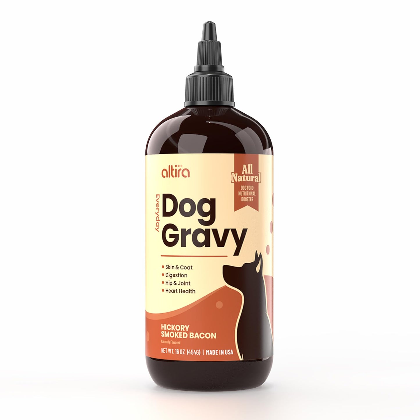 Altira Everyday Dog Gravy Bacon – Premium Wet Dog Food Gravy Toppers for Dry Food – Tasty & Nutritious Dogs Gravy with Essential Vitamins and Supplements – Hip and Joint Supplement