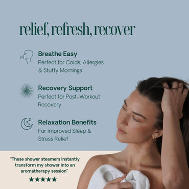 Spa For One Aromatherapy Shower Steamers 10 Pack - Made in USA with Natural Eucalyptus Essential Oils - Gifts for Fathers Day, Birthday Gifts for Women and Men, Stress Relief & Relaxation