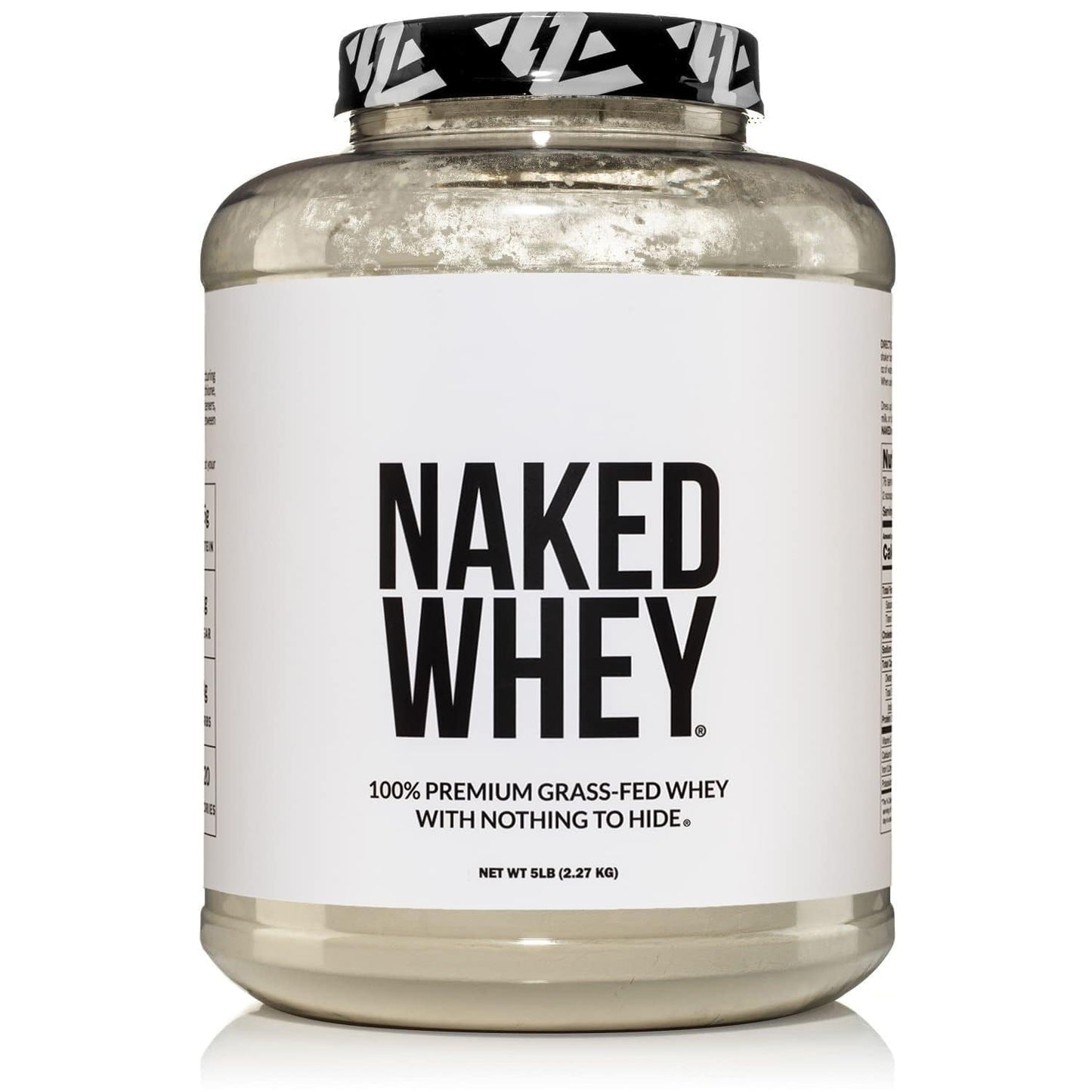 NAKED WHEY 5LB 100% Grass Fed Whey Protein Powder - Only 1 Ingredient, Undenatured - No GMO, Soy or Gluten - No Preservatives - Promote Muscle Growth and Recovery - 76 Servings