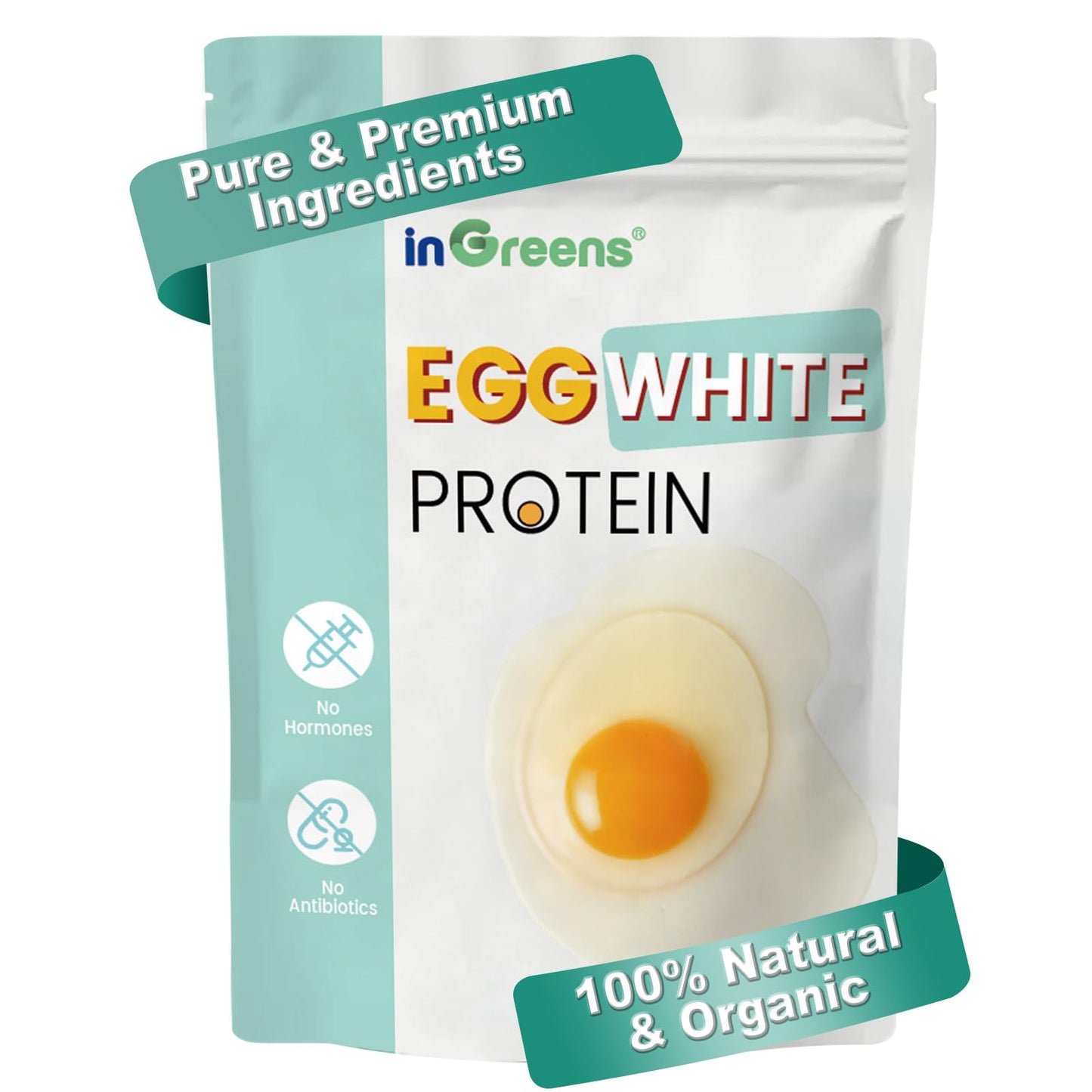 inGreens 283g Egg White Powder | 10 oz Egg White Protein Powder | Made in USA | Gluten-Free | No Antibiotics | Lactose-Free for Baking | Cooking | Desserts