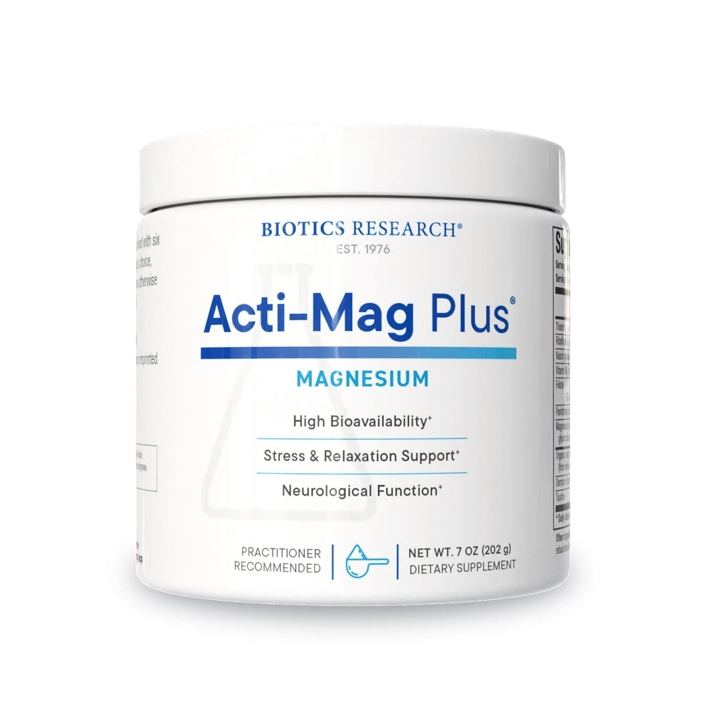 Biotics Research Acti-Mag Plus™ Highly Bioavailable Powdered 400mg Magnesium Formula, 5g / Serving, Optimizes Stress Response, Promotes Relaxation, Healthy Energy Levels, Muscular Comfort 7 Oz