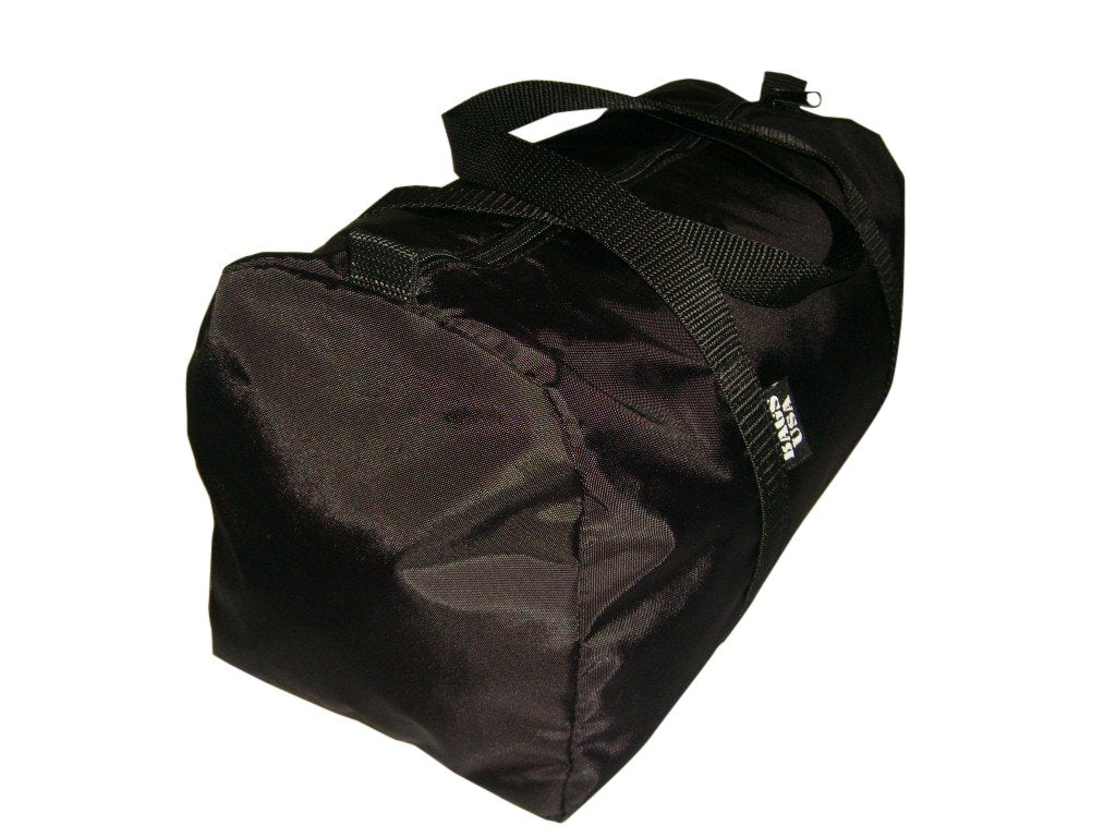 Duffle Bag/Gym Bag, Beach Bag, Nylon Water Resistant, Made in USA. (Black)