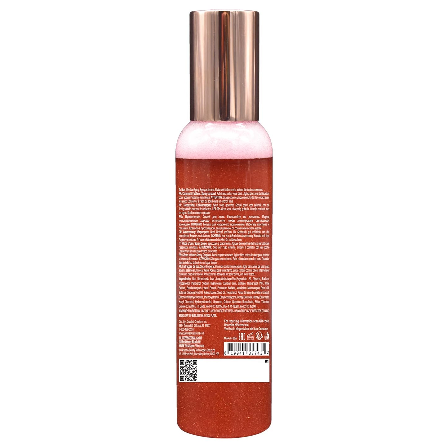 Devoted Creations Berries & Brandy After Sun Refreshing Spray | Color Extending – Skin Refreshing – Body Energizing Rich Hydrating After Sun Refreshing Body Spray