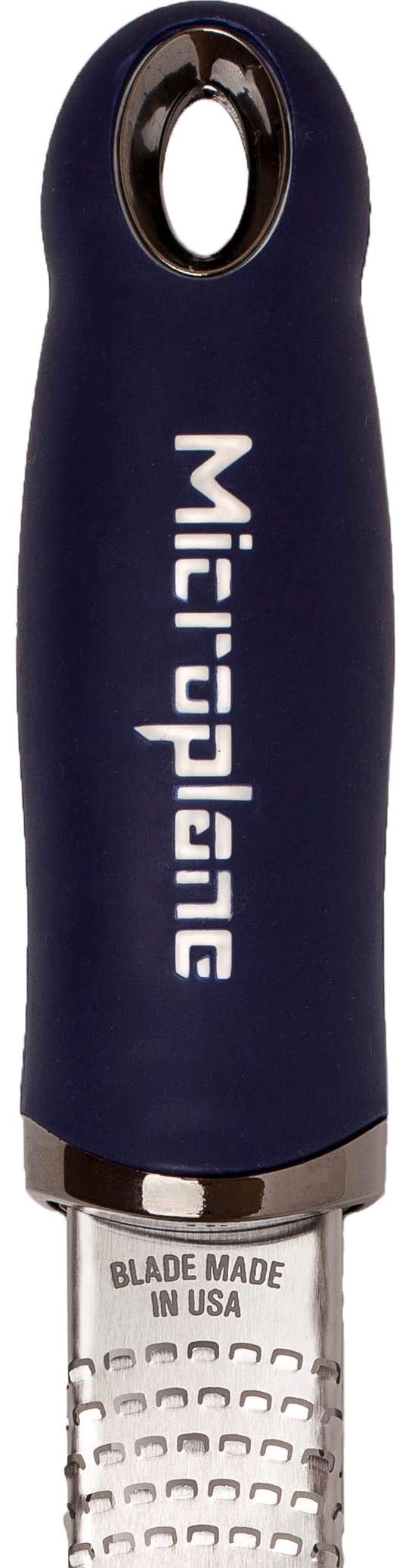 Microplane Premium Citrus Zester and Parmesan Grater (Dark Blue) - Blade Made in the USA