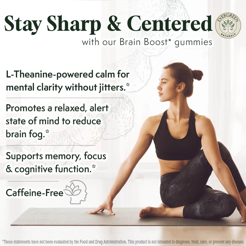 Lion’s Mane Mushroom Gummies 10:1 Extract & L-Theanine 200mg Nootropic Brain Gummies – 30 Day Supply – Memory & Focus Support – Calm Energy – Vegan, Caffeine Free