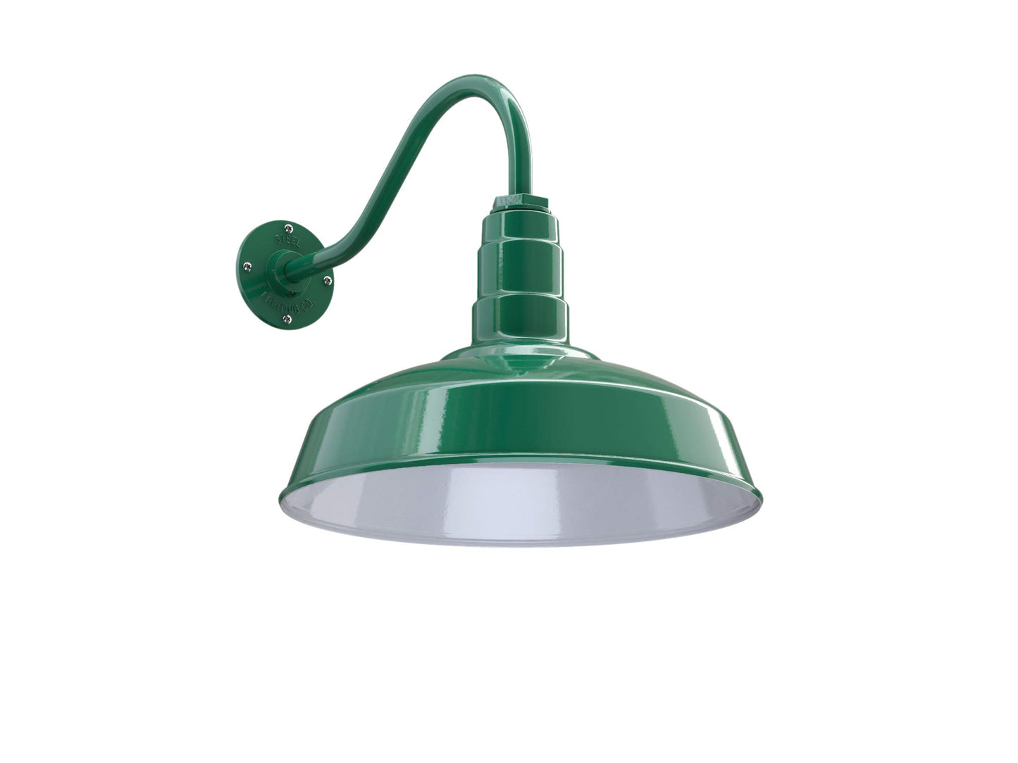 Steel Lighting Co. Gardena Barn Light | Outdoor Wall Mounted | 16" Dome | 16" Gooseneck | Farmhouse Light Made in America