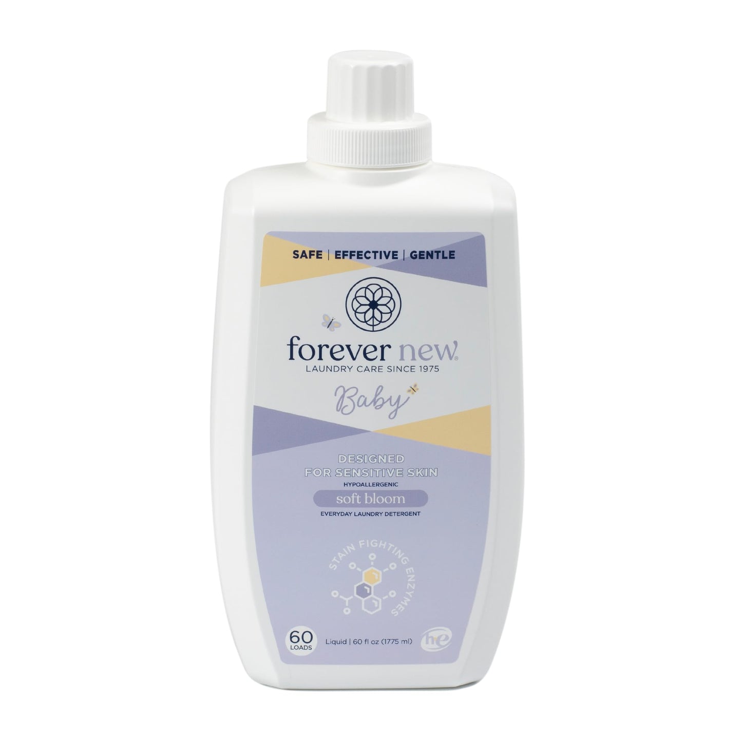Everyday Baby Liquid Laundry Detergent | Soft Bloom Scent| Hypoallergenic | Gentle on baby's sensitive skin | Enzymed-Based | Odor Control | 60 fl oz