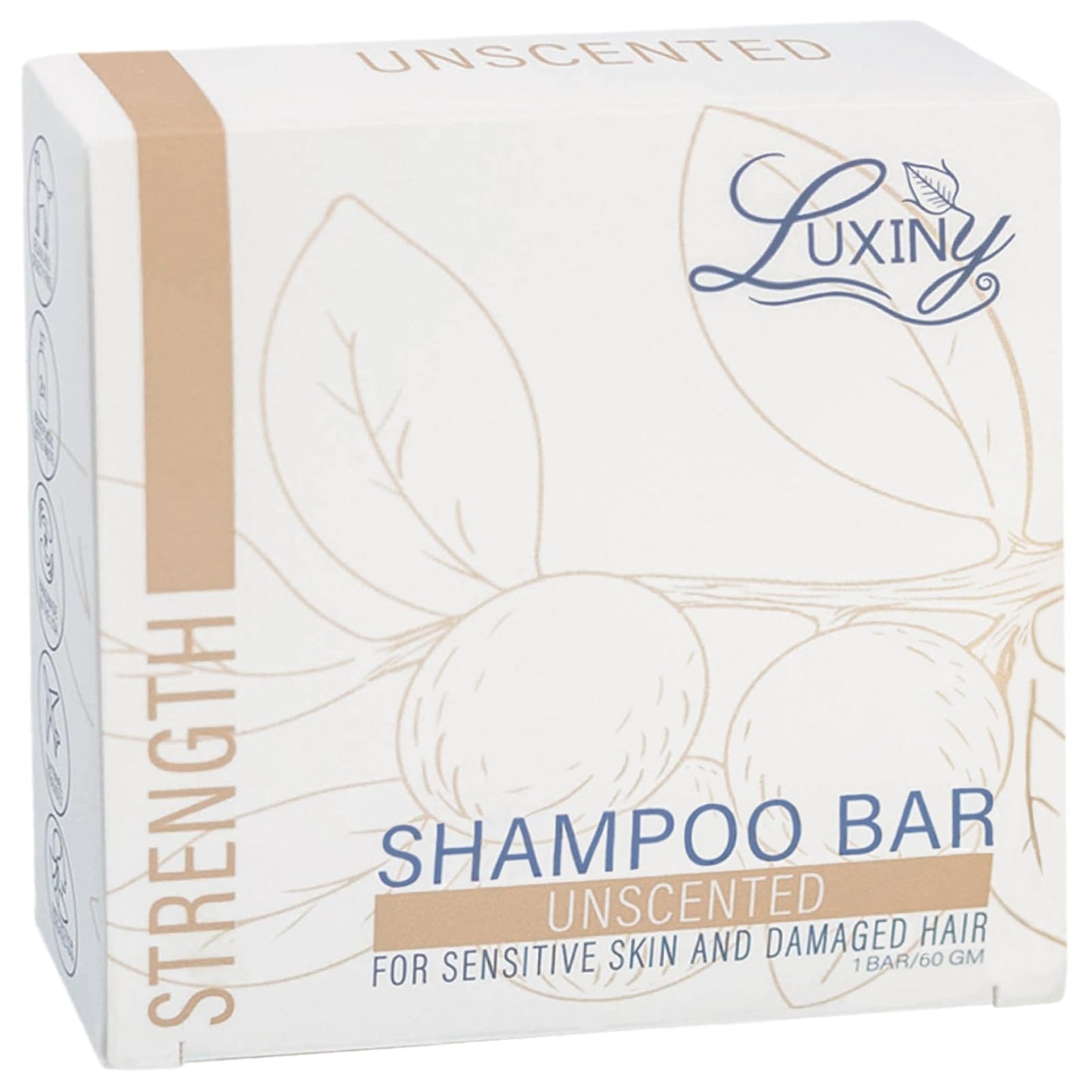 Luxiny Unscented Shampoo Bar for all hair types is Vegan, Sulfate Free and Made in USA. Get up to 60 Washes at Home or use as a Travel Shampoo. Great for strenghtening shampoo for sensitive skin.