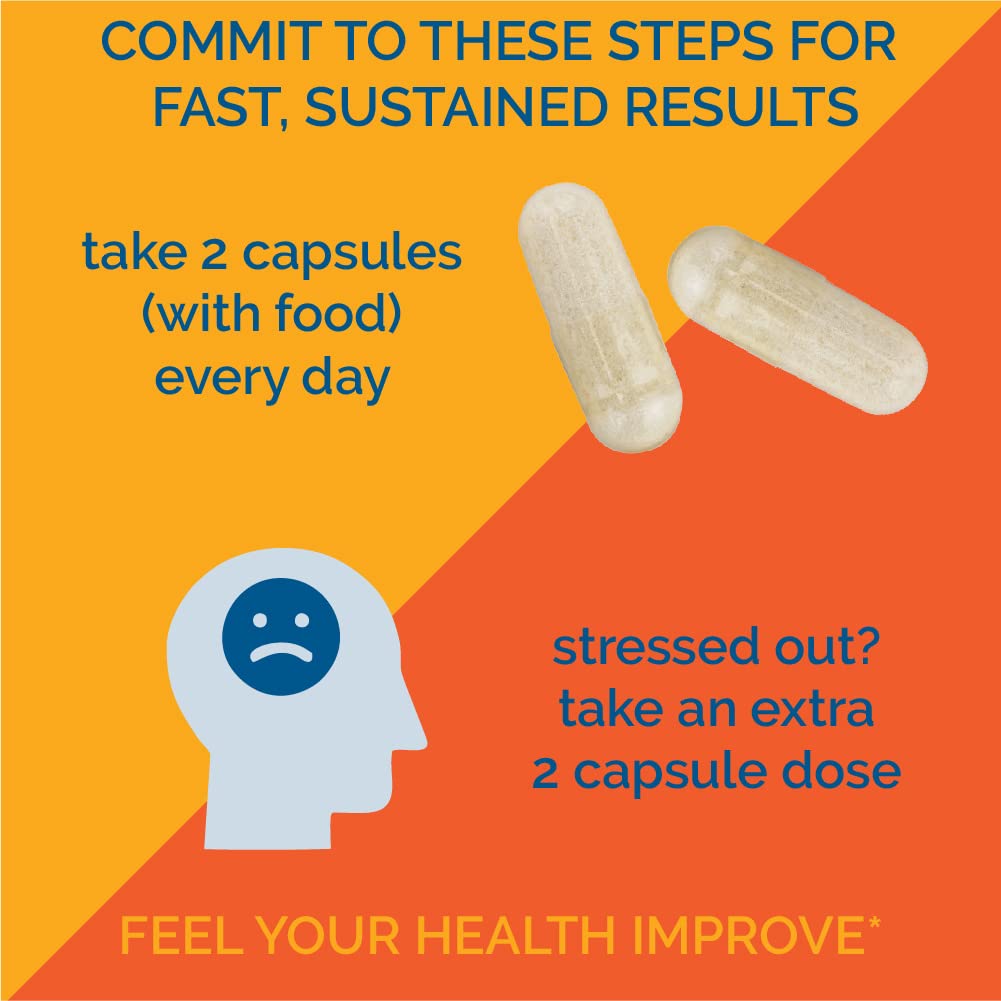 Probiotic for Digestive Health & Gut Immunity - Slippery Elm & Reishi Mushroom Supplement Supercharged with Two Probiotic Strains to Help Balance The Gut Microbiome (60 Count - 1 Month Supply)