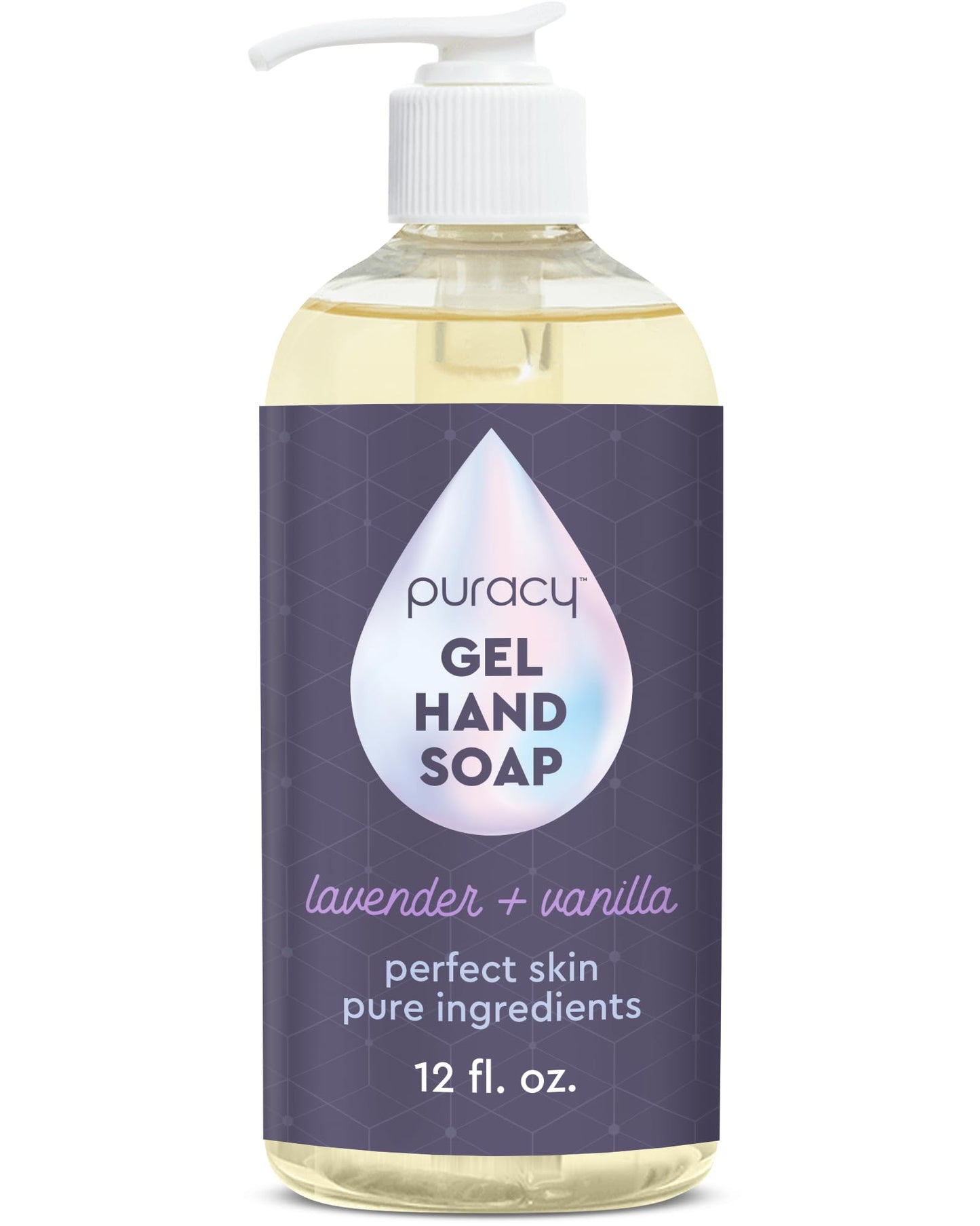 Puracy Organic Hand Soap, For the Professional Hand Washers We've All Become, Moisturizing Natural Gel Hand Wash Soap, Liquid Hand Soap Refills for Soft Skin 12oz, Lavender & Vanilla