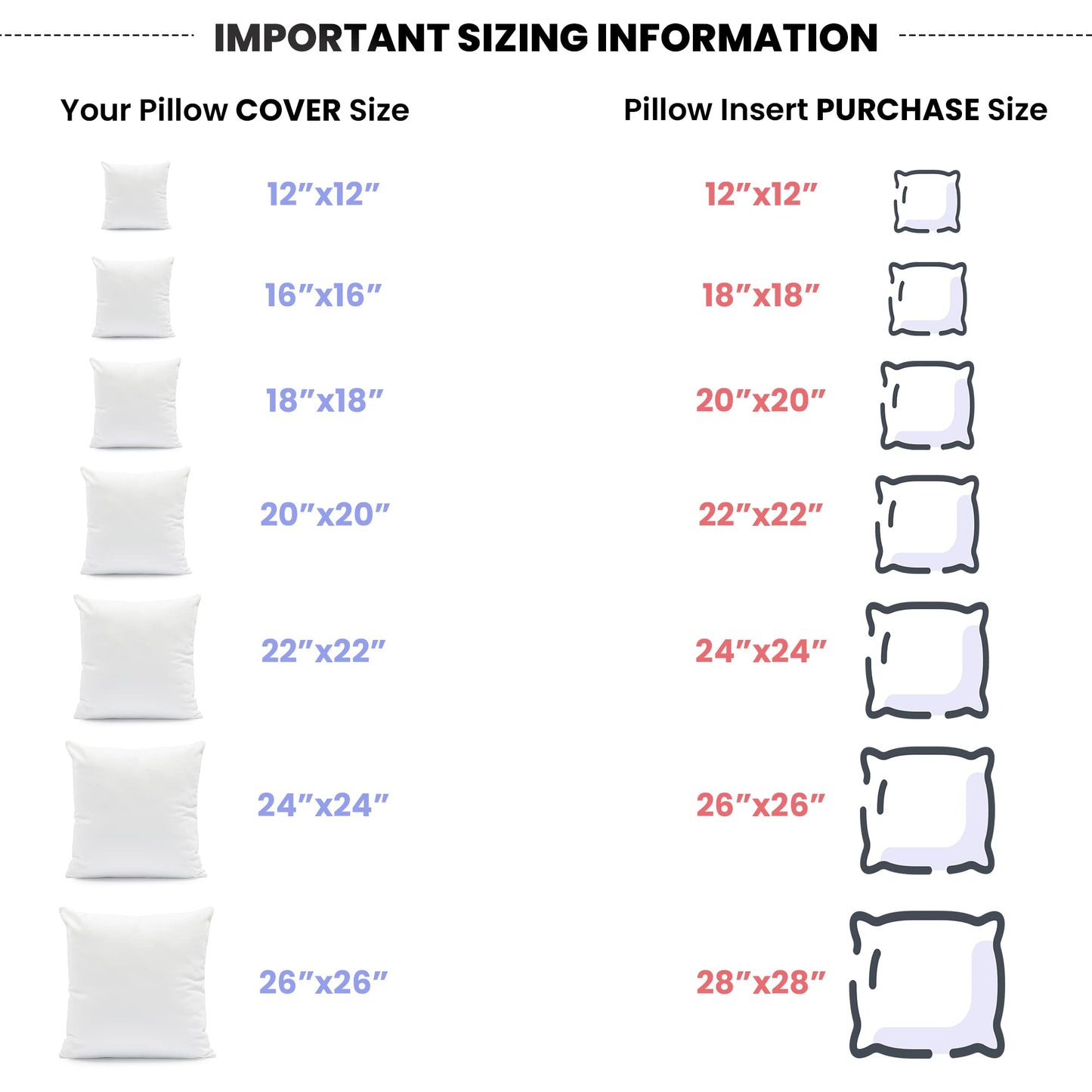 Foamily Throw Pillows Insert 18 x 18 Inches (Set of 4) Hypoallergenic, Made in USA - Decorative Couch, Bed Pillow