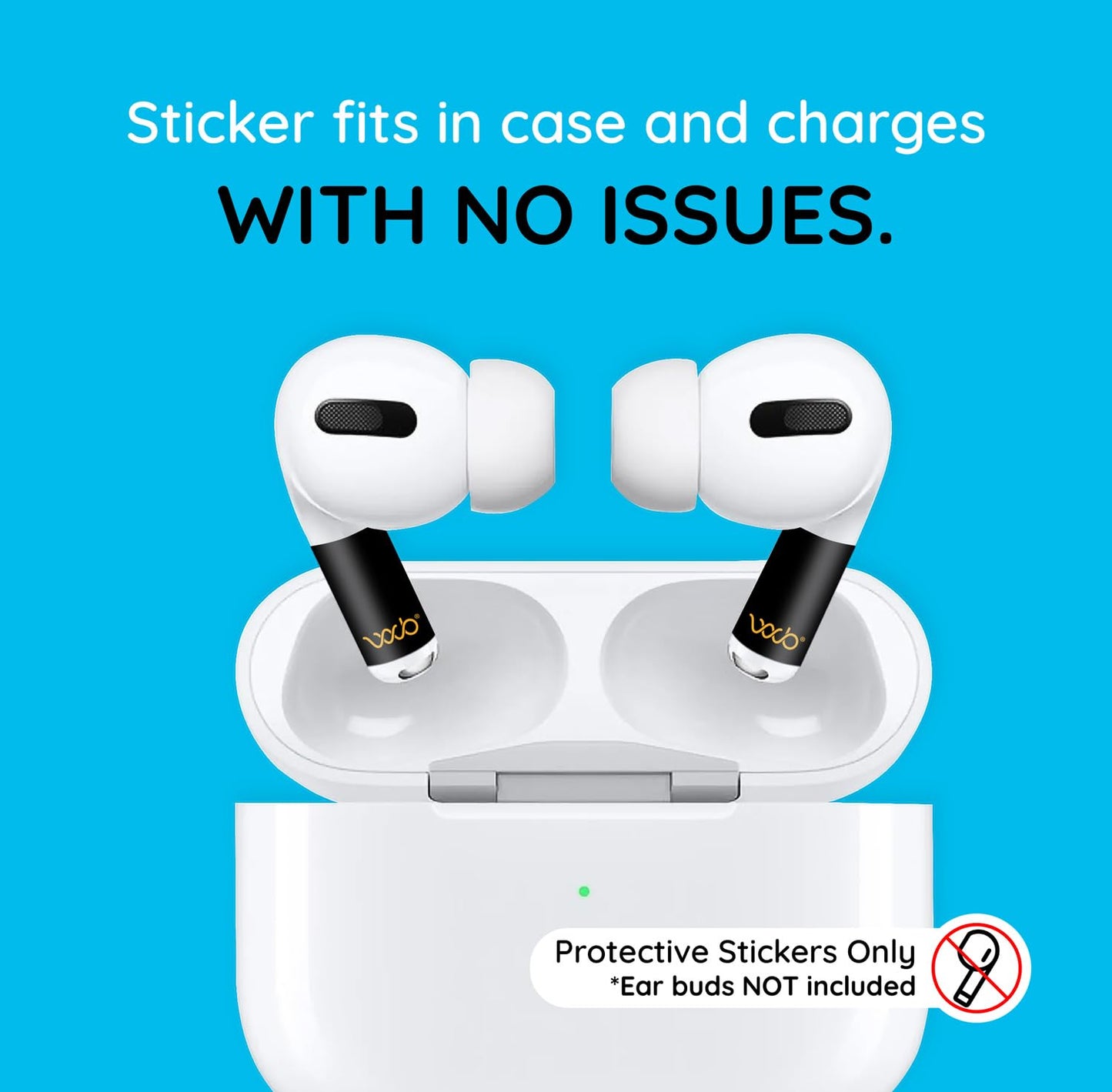 EMF Protection Sticker for AirPods Pro, 2-Pack - Scientifically Backed Patented Lab-Tested 5G-Shield EMF Reduction Sticker, USA Made, Protect Yourself & Loved Ones, WaveBlock AirPods Pro 2nd/3rd/4th
