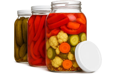kitchentoolz Set of 3 One Gallon Large Glass Jar with Lid – Wide‑Mouth Gallon Mason Jar for Sun Tea, Pickling, Kombucha – 1 Gallon Glass Jug Made in USA