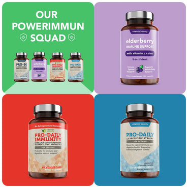 Vitamin Bounty Pro-50 Probiotics 50 Billion CFU for Women & Men - 13 Multi Strain Probiotic + Prebiotic - Digestive Health Supplements for Gut Health Support - Delayed Release Capsules for Men & Women