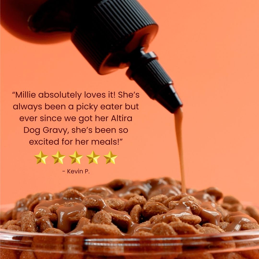 Altira Everyday Dog Gravy Beef - Premium Wet Dog Food Gravy Toppers for Dry Food – Tasty & Nutritious with Essential Vitamins and Supplements – Hip and Joint Supplement