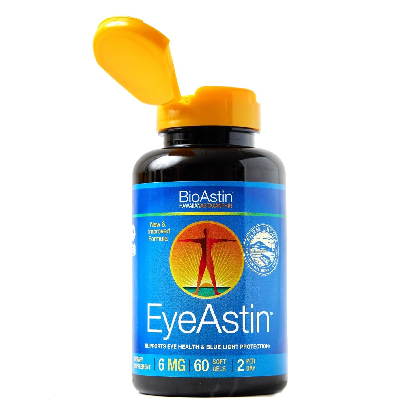 EyeAstin, BioAstin Hawaiian Astaxanthin with Lutein & Zeaxanthin, Supports Eye Health Naturally, 60 Count