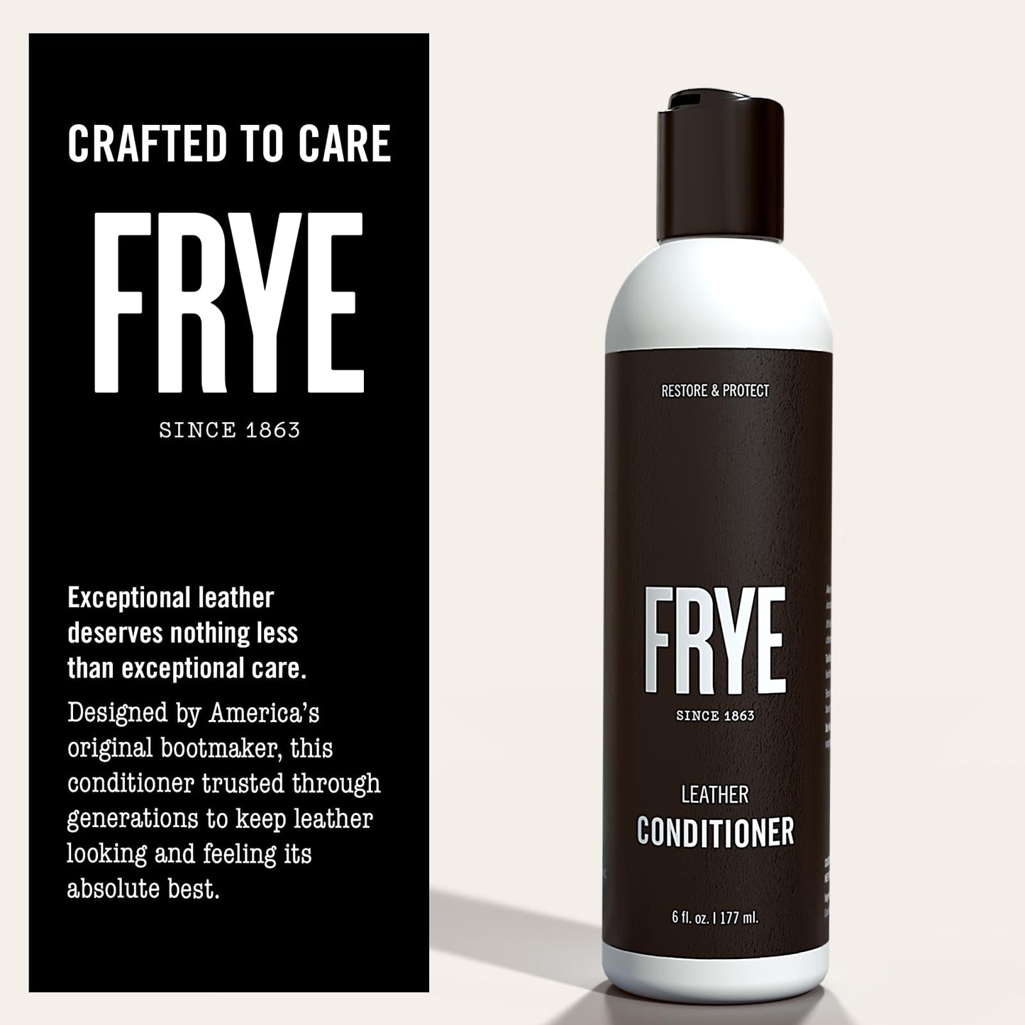 Frye Leather Conditioner – Non-Toxic Leather Care Made in the USA | Restores & Softens Leather - Shoes, Boots, Jackets, Handbags, Purses & More