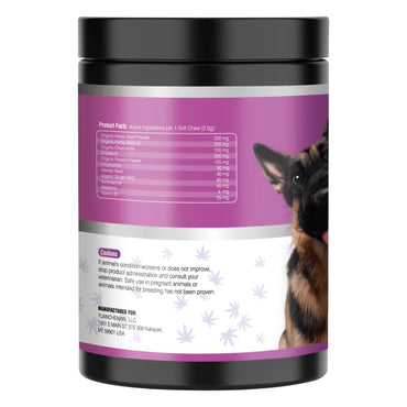 Hemp Calming Chews for Dogs (Bacon Flavor) 200pc Dog Calming Treat and Bites with Hemp Oil - Anxiety and Stress Relief Treats for Dogs Puppy Melatonin Sleep Aid Calm Dog with Noise,Thunder,Barking,Separation,Chewing