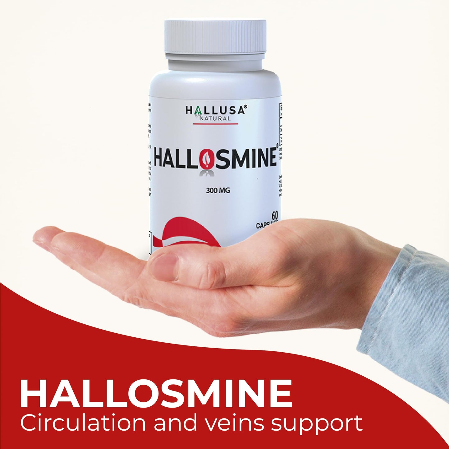 Hallusa Natural Diosmin Circulation - Support for Circulation and Veins - DIOSMIN - DIOSMINE- DIOSMINA - Circulation & Vein Support Supplement