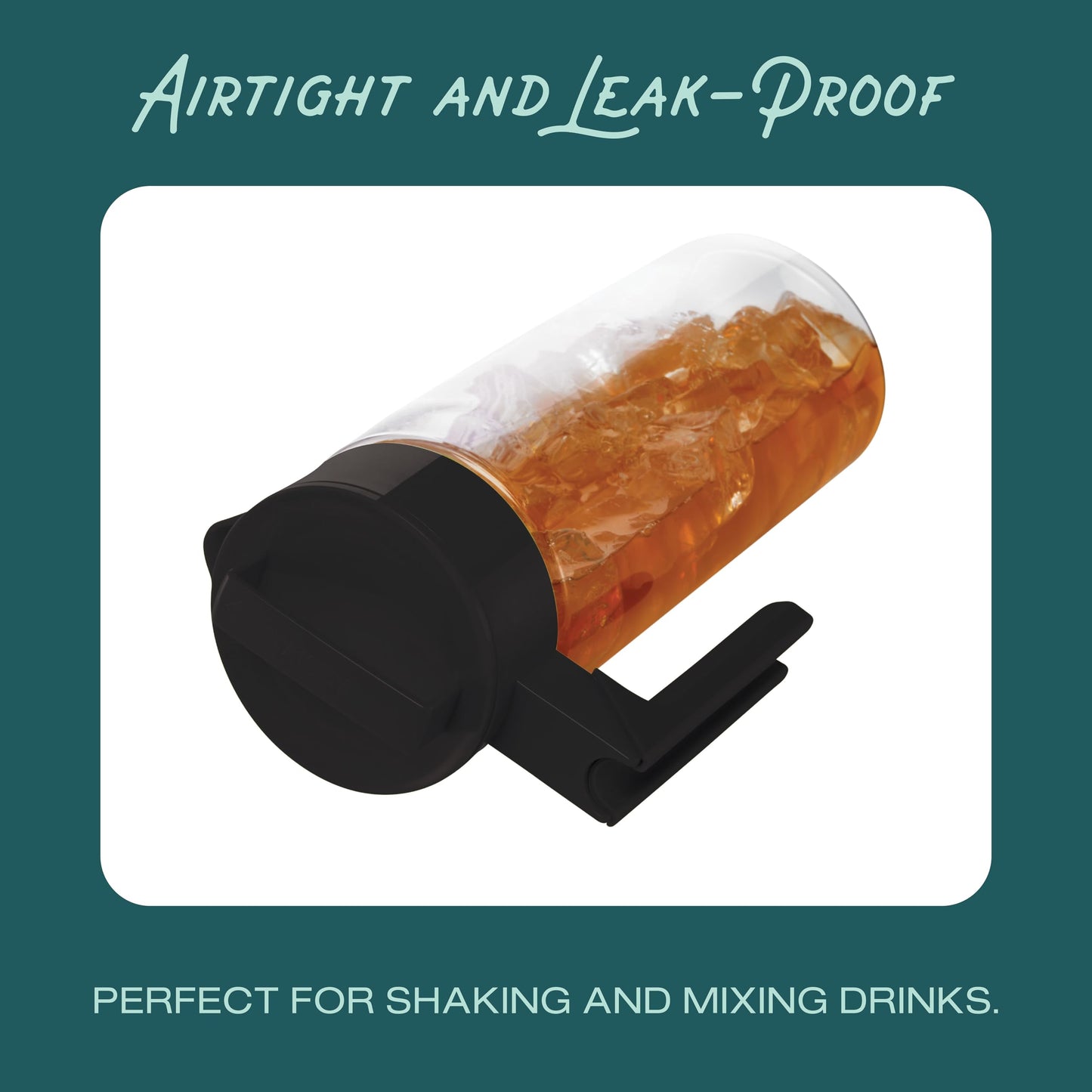 Takeya Patented and Airtight Pitcher Made in the USA, BPA Free Food Grade Tritan Plastic, 2 qt, Avocado