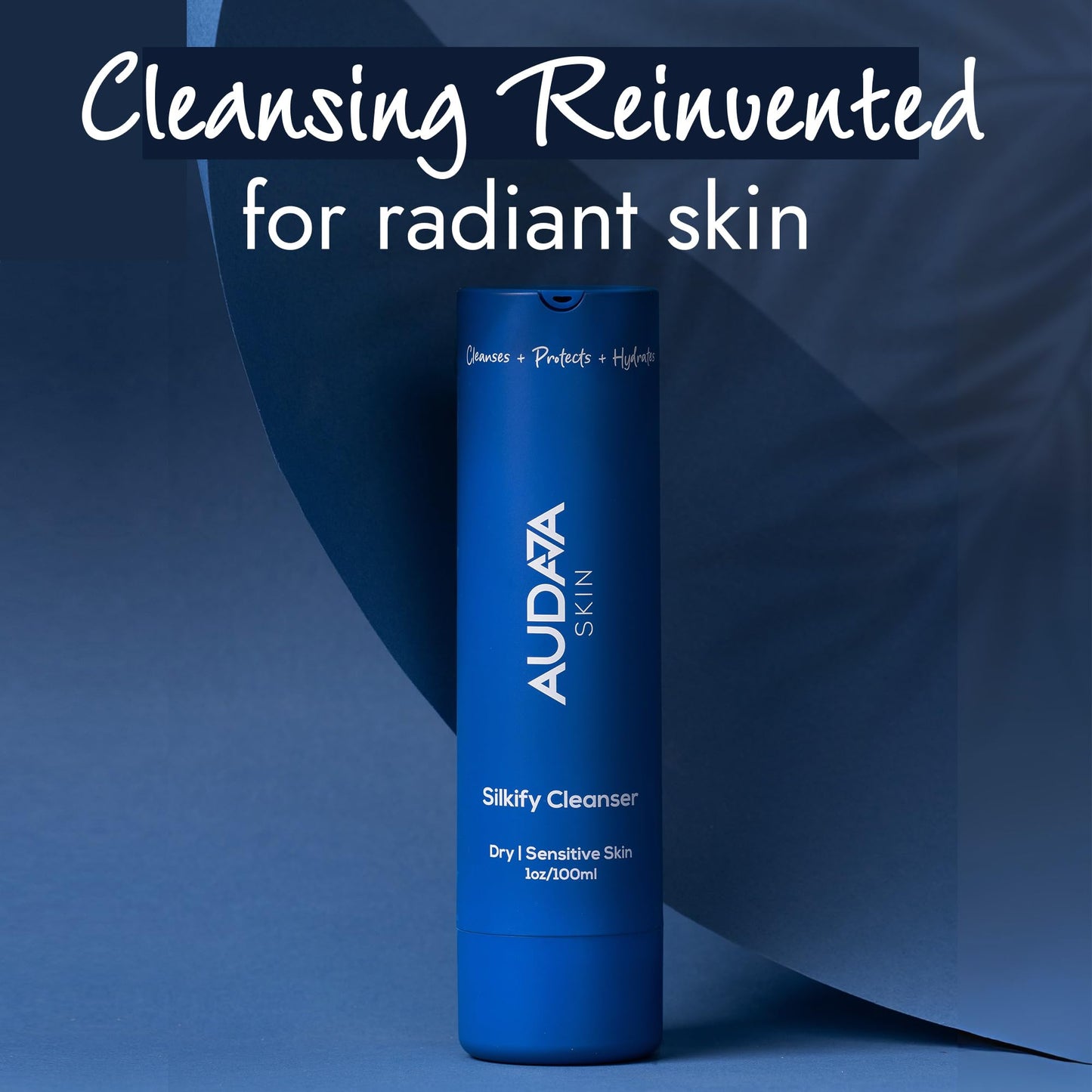 AUDAJA Silkify Cleanser for Dry & Sensitive Skin – Aloe Vera, Apple Stem Cell, Burdock Root & 0.2% Citric Acid – Hydrating, Soothing, Professional-Grade Face Wash – Made in USA, Cruelty-Free