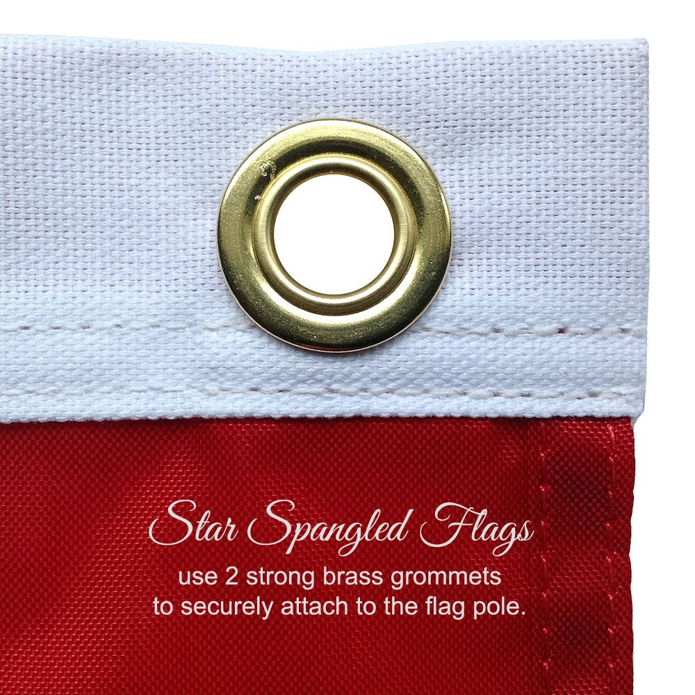 American Flag 3x5-100% Made In USA using Tough, Long Lasting Nylon Built for Outdoor Use, Featuring Embroidered Stars and Sewn Stripes plus Superior Quadruple Stitching on Fly End