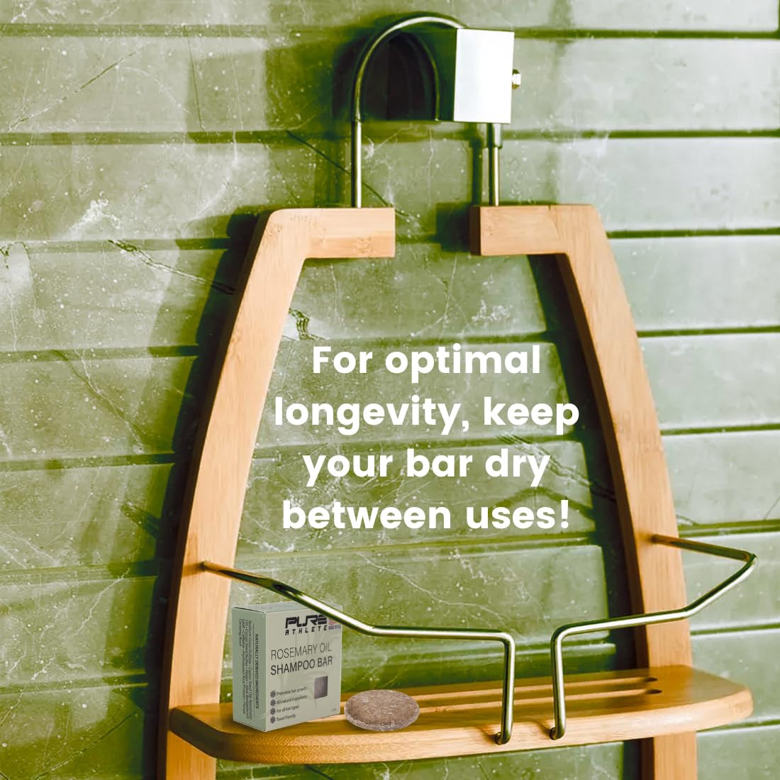 Pure Rosemary Natural Shampoo Bar - Volumizing, Strengthening, Thickening Solid Hair Growth Soap, Made in USA with Rice Protein, Caffeine, Castor Oil, and Ginger, Organic for Women, Men