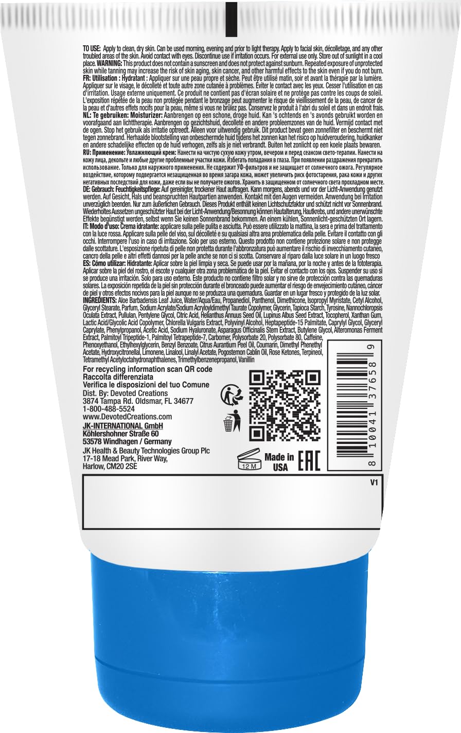 Devoted Creations Collagenetics Illuminate Cream Concentrate 3oz - Highly Concentrated Multi-Targeted Cream Skin Hydrating & Perfecting – pH Balancing For Younger Looking Skin