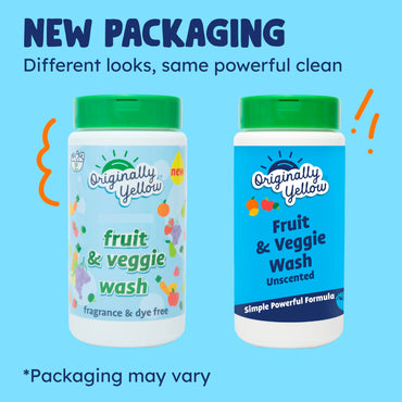 Originally Yellow All-Purpose Fruit and Veggie Wash | Plant-Based House Cleaning Supplies, 1 lb (2-Pack)