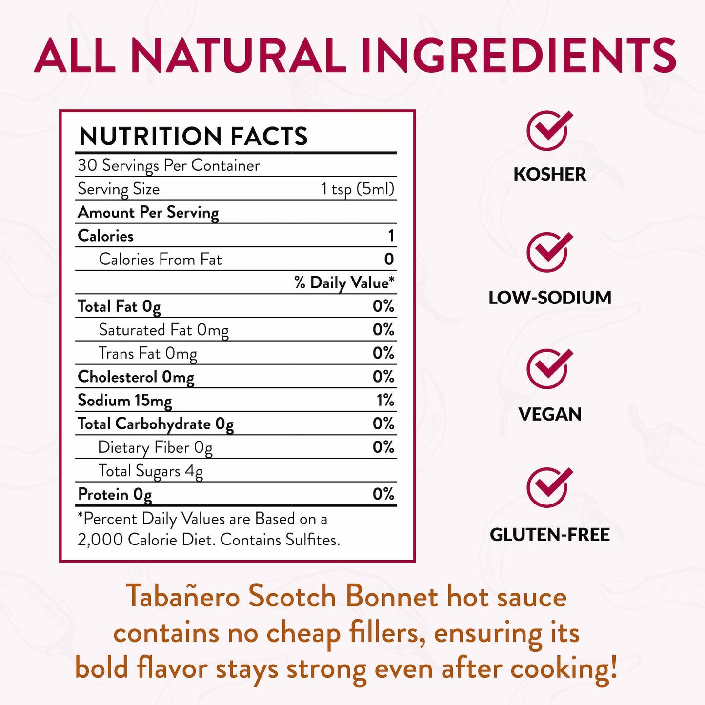 Tabañero Scotch Bonnet Pepper Hot Sauce, 5 oz Bottle, All-Natural Gourmet Heat, Perfect for Tacos, Wings, Eggs, Gluten-Free, Vegan, Kosher, USA Made,
