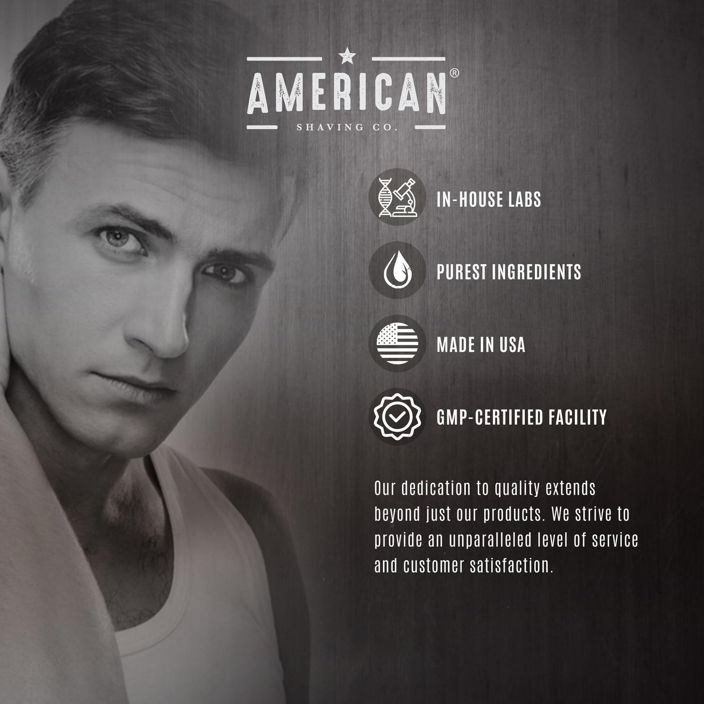American Shaving Co. Citrowood Shaving Cream For Men 8 oz, Made in USA, Easy Application, Quality Potent Ingredients, Non-GMO, GMP Certified, Cruelty-Free Products