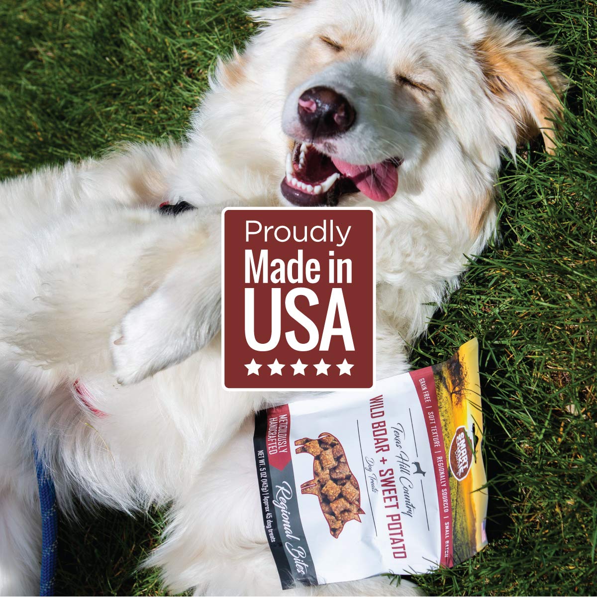 Smart Cookie All Natural Dog Treats - Wild Boar & Sweet Potato - Training Treats for Dogs with Allergies, Sensitive Stomachs - Soft Dog Treats, Chewy, Grain Free, Human-Grade, Made in USA - 5oz Bag