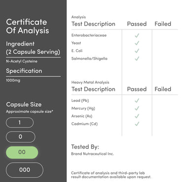 NAC Supplement N-Acetyl Cysteine (1,000mg Per Serving 500mg Per Cap, 210 Capsules) (Third Party Tested) with Odor Masking Technology to Boost Glutathione Levels by Double Wood