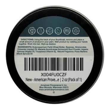 American Provenance Premium Natural Hair Pomade for Women and Men with Shea Butter, Jojoba Oil, Argan Oil - Grooming Balm that Conditions and Styles Hair | Oud Wood & Spruce | 2 oz (Pack of 1)