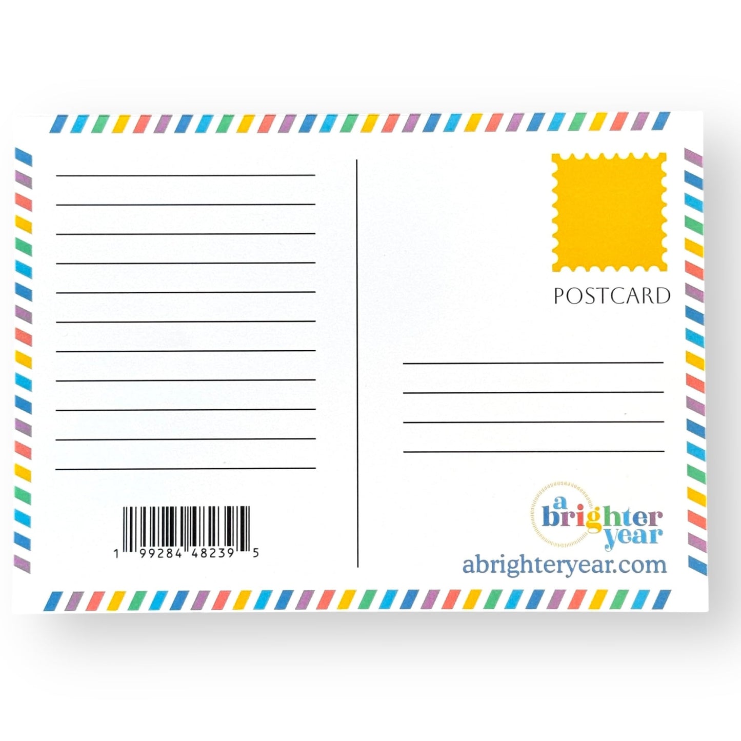 A Brighter Year Color Your Own Postcard - Wyoming State - 5"x 7", Premium Quality, Sturdy Cardstock, Sized for Mailing, Illustrations - Stress & Anxiety Relief