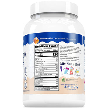 Whey Protein Powder for Women Whey Isolate Probiotics & Enzymes Supports Digestion, Nutrient Absorption & Energy Post-Workout Nutrition Salted Caramel Flavored 30 Servings