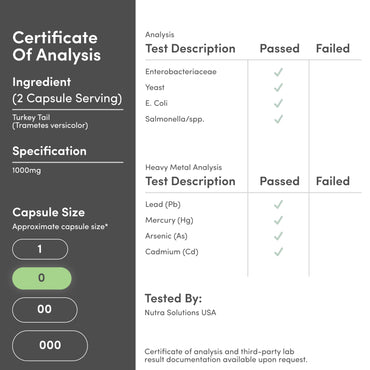 Turkey Tail Mushroom Supplement (120 Capsules - 2 Month Supply) (Coriolus Versicolor) Comprehensive Immune System Support, Non-GMO, Gluten Free, Grown and Encapsulated in The USA by Double Wood